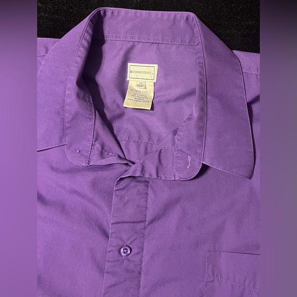 GUC Kings Court Men's Purple Dress Shirt size 20 neck - Picture 3 of 8